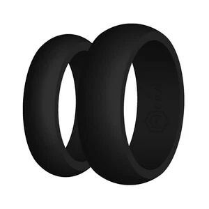 AERA Silicone Wedding Band Engagement Ring FlexFit Rubber Mens Womens Jewelry - Picture 1 of 21