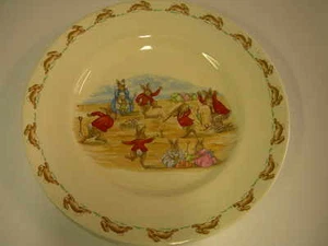 "BUNNYKINNS" by ROYAL DOULTON REGD.TRADE MARK PLATE!  - Picture 1 of 4