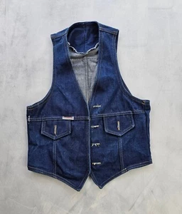 Vintage 1970s 80s Liberte Deadstock Denim Jean Jacket Vest Youth M - Picture 1 of 9