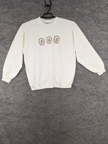 OFF WHITE Felpa bambino Kellys vintage donna grande bianco sporco ricamato ciliegie