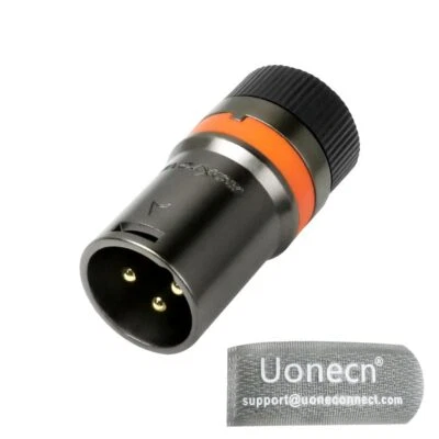 Uonecn Rotatable Low-Profile XLR 3Pin Connector, Rotatable Right Angle XLR Male - Image 1 of 4