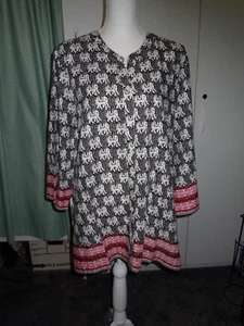 Women new top 1X Serengeti Elephants white red black India - Picture 1 of 11