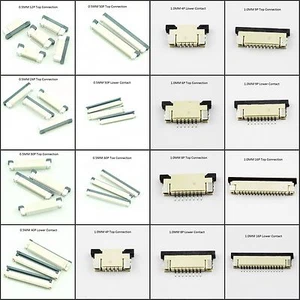 FFC/FPC Flat Cable Connector Socket 0.5mm 1.0mm 4P-60P TOP/BOTTOM - Picture 1 of 12