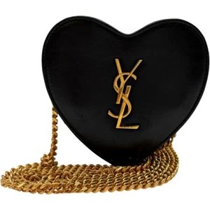 Auténtico bolso cruzado SAINT LAURENT MINI CORAZÓN AMOR VLR448059 negro #366367 - Imagen 1 de 14