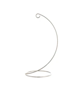 KURT ADLER 8" TWISTED SILVER FINISH WIRE HOOK ORNAMENT DISPLAY STAND W1172 S - Picture 1 of 1