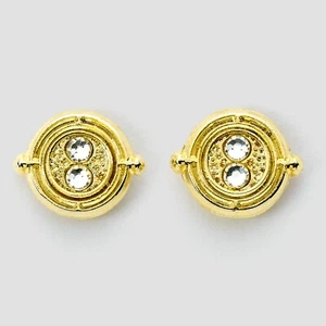 Pendientes de tachuelas enchapados en oro Time Turner (Harry Potter) - Imagen 1 de 3