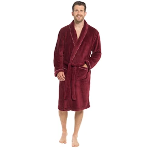 Mens Luxury Fleece Bathrobe Dressing Gown Hooded Bath Robe or Collar Housecoat - Picture 1 of 138