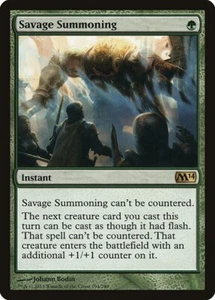 Savage Summoning 194 Rare Magic 2014 (M14) MTG - Picture 1 of 1