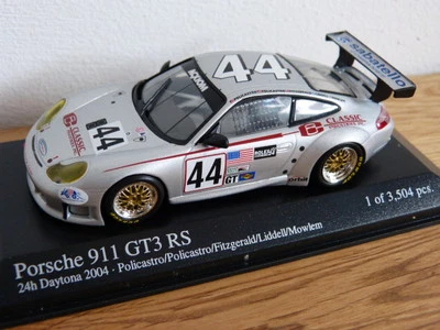 Porsche 911 996 GT3 RS 24H Daytona 2004 #44 Argento Minichamps Modellino 1:43 - Immagine 1 di 4