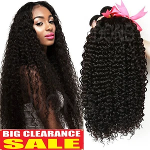 Real Human Hair Bundles Loose Deep Wave Bundles Weft Brazilian Remy Virgin Hair - Picture 1 of 24