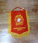 Vintage Flag Banner Soviet ☭ Republics USSR Lenin Communist Propaganda Pennant.