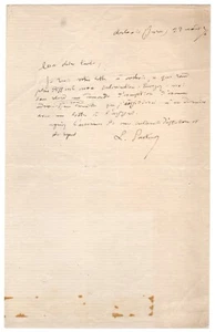 Louis Pasteur - Brief signiert - Hilft Tante Prüfung mit FR Regierung zu vermeiden - Bild 1 von 2