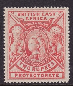 British East Africa: Stamps 1897 2R Orange SG93 - mounted mint CV £180 (2) - Picture 1 of 2