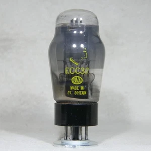 Mullard ECC32 Bottom D-Getter Smoke Glass Black Base Made in England - Picture 1 of 18