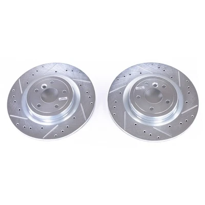 PowerStop Evolution Drilled Slotted Rotors Pair Rear For Jaguar XE - Image 1 of 3