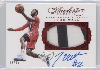 2015-16 Panini Flawless Patch Auto Ruby /15 John Wall #PA-JW Patch Auto - Image 1 of 2