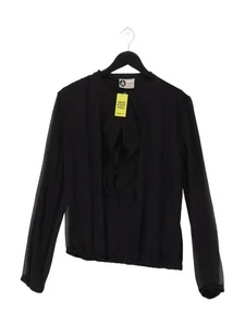 Lanvin Women's Top S Black 100% Viscose Long Sleeve Round Neck Basic - Picture 1 of 6