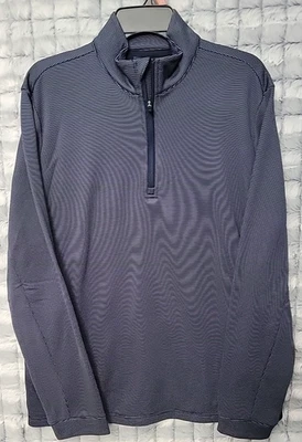 Ben Hogan Blue Performance Golf 1/4 Zip Pullover Men's Medium Micro Jacquard - Image 1 of 4