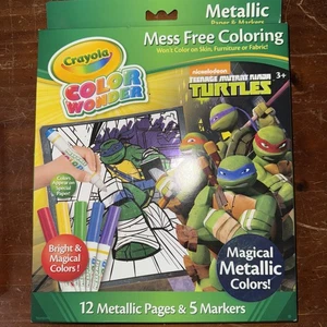 Almohadilla para colorear Crayola Nickelodeon Teenage Mutant Ninja Turtles 18 páginas 2014 nueva - Imagen 1 de 3