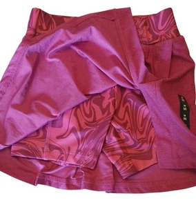 NWT Lands End Girls Medium 8 Elastic Waist Skort Purple Pink Built In Shorts - Picture 1 of 6