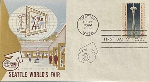 1196 Seattle Worlds Fair Century 21 Expo Official First Day Cover 1st Cachet  - Picture 1 of 1