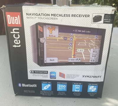 Dual XVM279NAV 7" LCD Navigation ready Media Receiver AM/FM Car Radio tuner 2DIN - Image 1 of 4