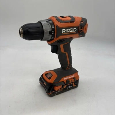 Ridgid R860054 1/2 in 18V Cordless Brushless Drill Driver w Battery TESTED works - Image 1 of 4