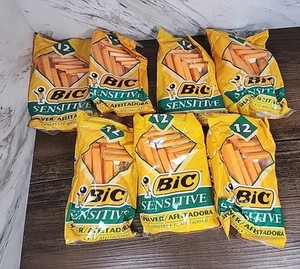 BIC Sensitive Shavers - Single Blade 7 Packs of 12 = 84 Total Razors ☆Brand New☆ - Picture 1 of 8