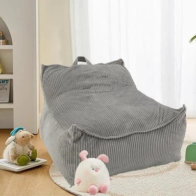 Bean Bag Chairs for Adults/Kids, Lounge Reading Chair with Memory Spone Grey - Image 1 of 4