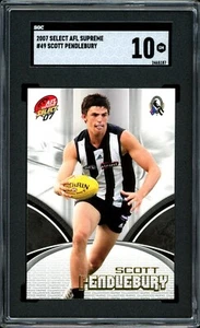 SGC 10 - 2007 Collingwood AFL Select Rookie Graded Card - Scott Pendlebury - Picture 1 of 3