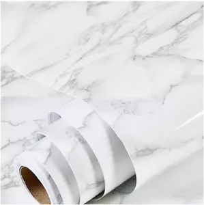24" x 197" Gray Marble Contact Paper Self Adhesive Peel Stick Kitchen Countertop - Picture 1 of 4