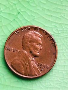 1959 D US Lincoln Penny Cent "L" ON THE RIM ERROR - Picture 1 of 2