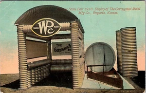 EMPORIA, KANSAS - KANSAS FERIA ESTATAL 1910 - EXHIBICIÓN DE METAL CORRUGADO - POSTAL - Imagen 1 de 2