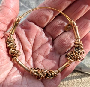 Alex & Ani Gold Twisted knot unusual bracelet - Picture 1 of 2