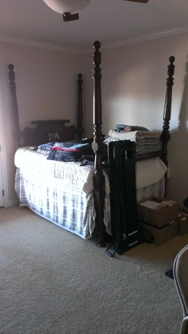 ANTIQUE CHERRY WOOD 4 POSTER BED - LOCAL PICK-UP ONLY IN CALIF Cover