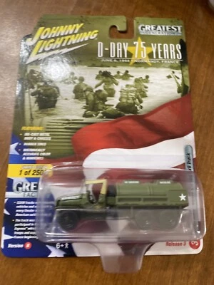 WwII GMC CCKW 2.5 Two Ton Truck ArmyD-DAY 75 YEARS JOHNNY LIGHTNING LTD - Image 1 of 2