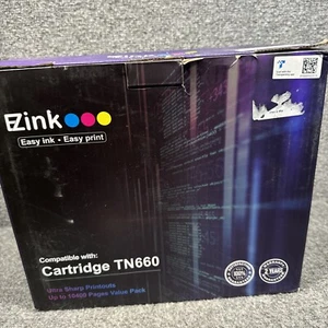 Cartuccia toner inchiostro Ez compatibile con Brother TN660 (confezione da 2) nuova sigillata - Foto 1 di 5