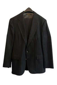 Brooks Brothers 346 Custom Suit Men 45R40 Gray Pinstripe USA VTG - Picture 1 of 24