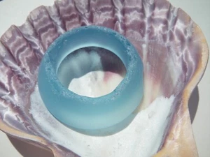 Sea Glass, Large Sky-Blue Round Donut Shape - Picture 1 of 7