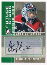 2008-09 BETWEEN THE PIPES AUTOGRAPHS ANTOINE LAFLEUR AUTO ROUYN-NORANDA HUSKIES