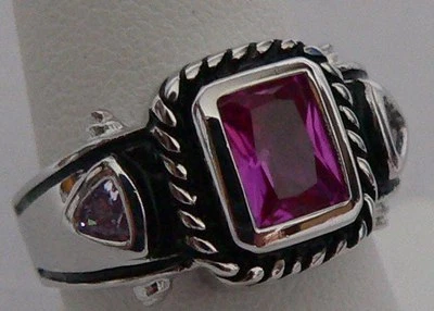 Anel Park Lane "DEVON" roxo e claro genuíno CZ's lindo!  TAMANHO 7  - Imagem 1 de 4