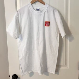 Slim Jim Brand Heavyweight Cotton T-Shirt Tee Embroidered Logo Size Large - Bild 1 von 4