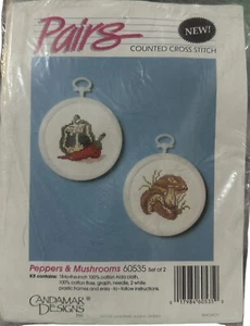 Neu Candamar Designs Paprika & Pilze 60535 Kreuzstich-Set - Bild 1 von 5