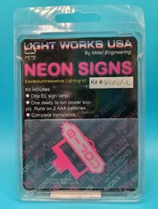 LICHT FUNKTIONIERT NEONSCHILDER ELEKTROLUMINESZENZ JUWELO HOTEL HO/N MASSSTAB APX 2" LINKS - Bild 1 von 2