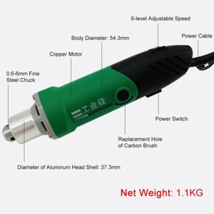 480W Electric Drill Engraver Grinder 6-Level Variable Speed 6mm Fine Steel Chuck - Picture 1 of 17
