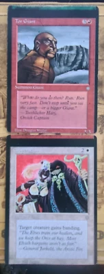 MTG ICE AGE MISCUT CONNECTORS Tor Giant + Cooperation Factory Cut Misprint Error - Image 1 of 4