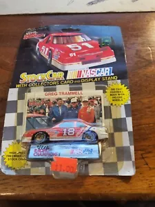 1991 GREG TRAMMELL STOCK CAR NASCAR WITH COLLECTORS CARD AND STAND #18 - Picture 1 of 1