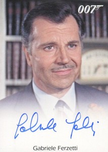 James Bond Mission Logs Gabriele Ferzetti as Marc Ange Draco Autograph Card