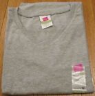Women Hanes Her Way V Neck Gray T-Shirt M Size 90 % cotton 10% Polyester