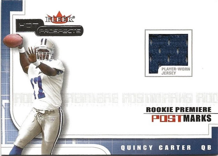 2001 Fleer Genuine Quincy Carter Jersey RC 0602/1500 New Orleans Saints - Image 1 of 1